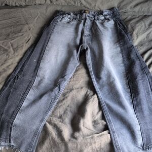 Lee Jeans Wide leg Barrel With Button Cinched Waist